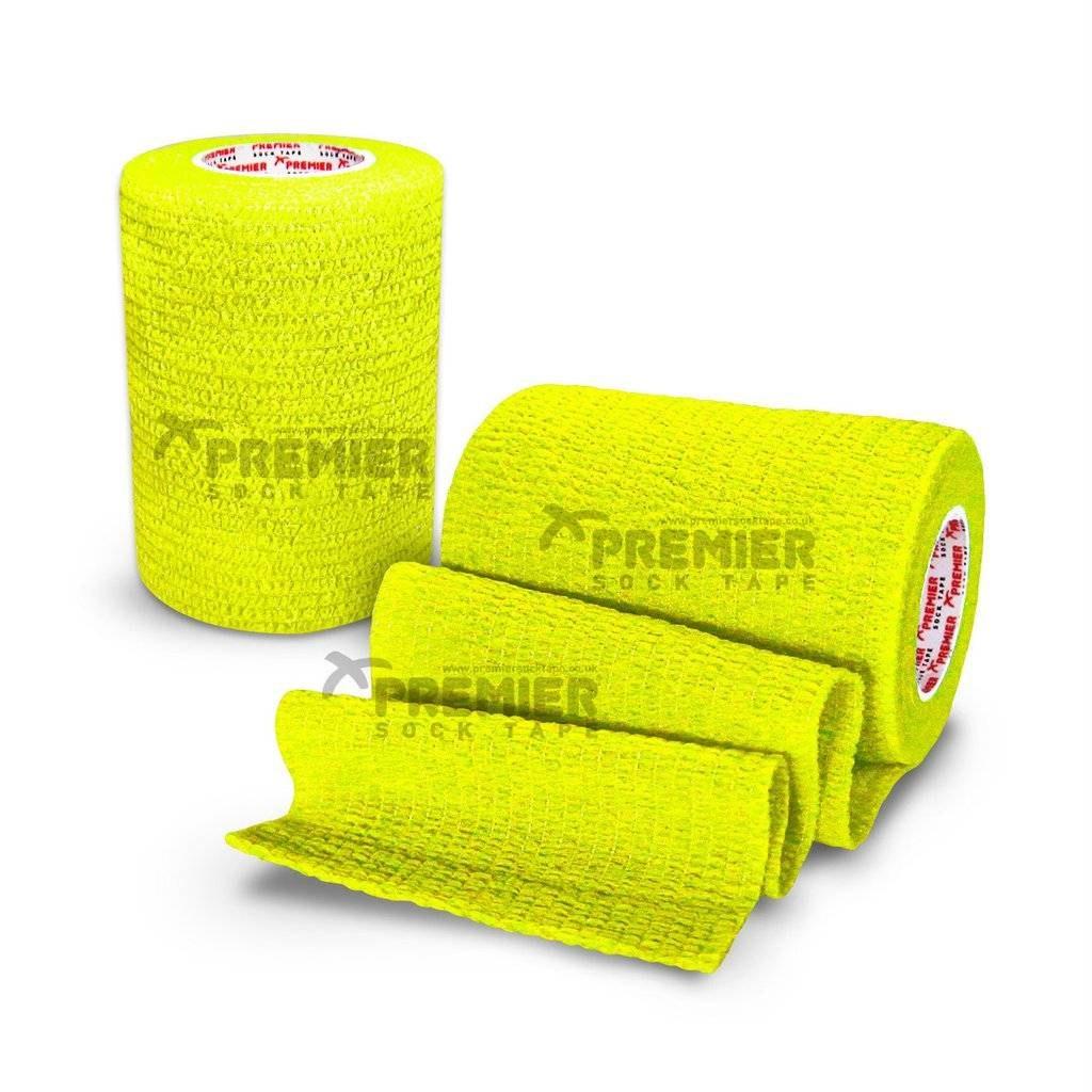 Premier Sock Tape Neon Yellow 7.5 cm Тейпы для защиты запястья — 7,5 см х 4,5 м в рулоне