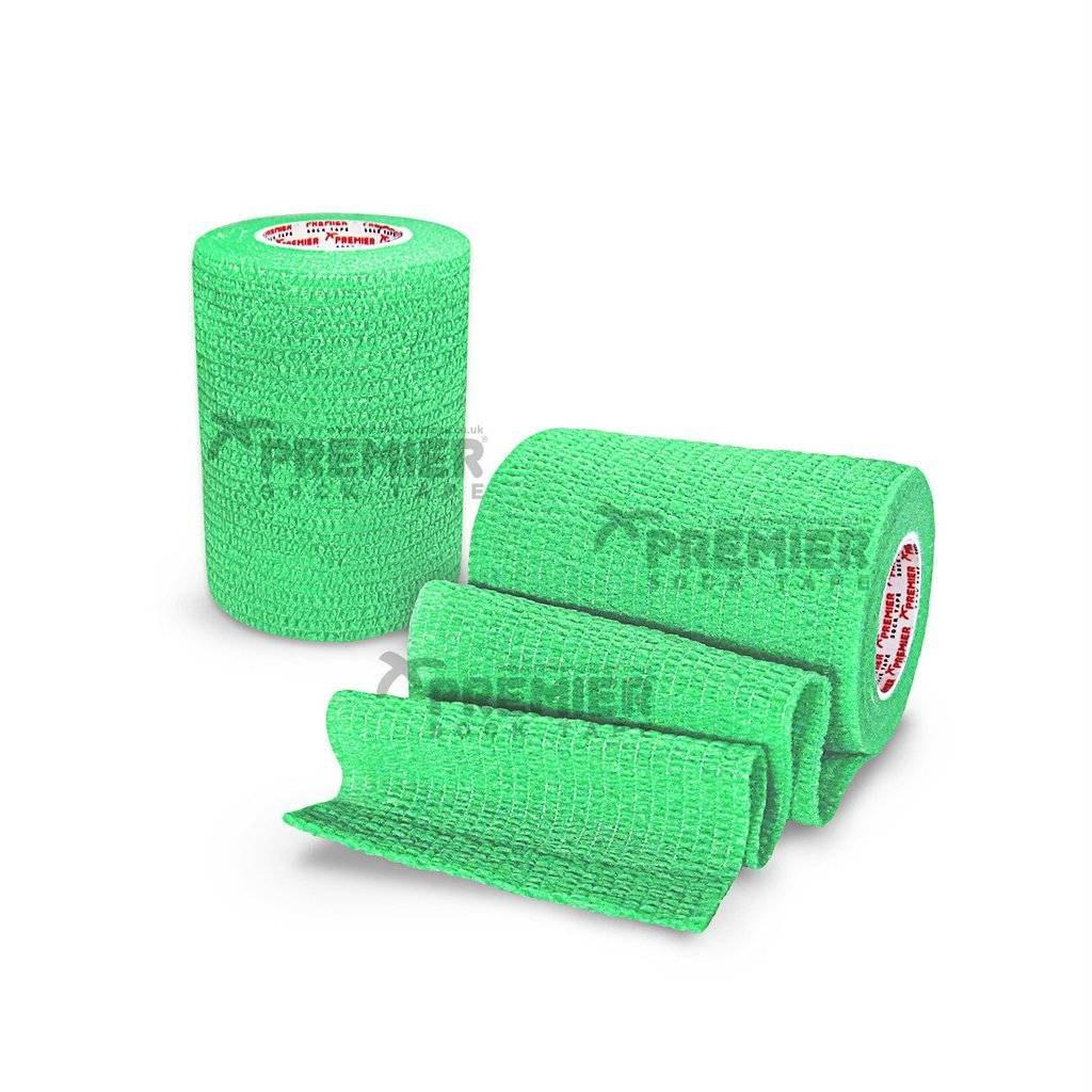 Premier Sock Tape Lime Green 7.5 cm Тейпы для защиты запястья — 7,5 см х 4,5 м в рулоне